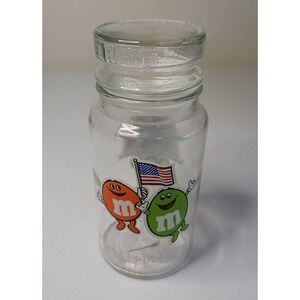 Vintage‎ Anchor Hocking M&Ms Olympic glass candy canister
